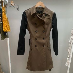 H&M two tone trench coat
